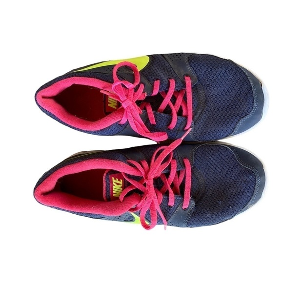 Nike athletic sneakers gray pink and yellow running tennis shoes athleisure - Picture 3 of 6